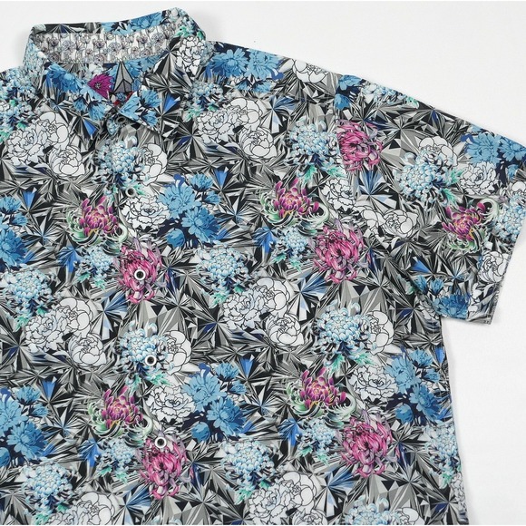 Robert Graham Other - Robert Graham Mens L Crystal Prism Floral Geometric Button Down‎ S/S Shirt AOP